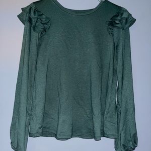 Ruffled sleeve shirt